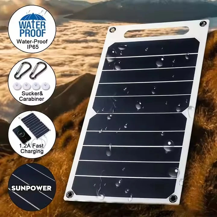 23W 18V Portable Solar Charger Power Bank USB Output Fast Charging Waterproof CE for Phone iPhone Laptop Outdoor Emergency