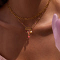 Trendy Waterproof Summer Beach Jewelry DIY Stainless Steel Charm Necklaces Epoxy Beads Link Pearls Flowers for Ocean Vacation