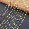 C231  1m/lot 18k Gold Platedcopperpass REACHnickel Freestar Moon Chaindiy Bracelet Necklacejewelry Making