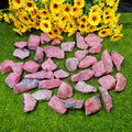 High Quality Natural Crystal Hand Carved Wholesale Rhodonite Raw Stone Crafts for Home Decoration