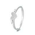 Simple and Personalized Angel wings Ring 925 Sterling Silver Infinite Ring