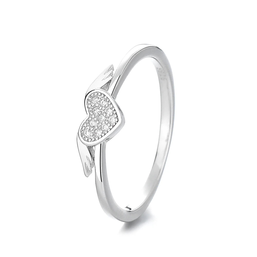 Simple and Personalized Angel wings Ring 925 Sterling Silver Infinite Ring