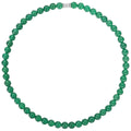 2024 New Natural Green Agate Chalcedony Stone Beaded Necklace for Women Jewelry Custom Factory Wholesale