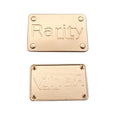 Wholesale Engraved Brand logo Metal Label Tags Custom Metal Name Plates With Pin for Handbags