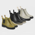 Trending Outdoor Lady Waterproof Rain Gumboots Ankle Orange Woman Rubber Shoes chelsea Boot for Women