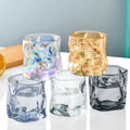 Glass Tumbler Vintage Glassware Clear Transparent Juice Water Tea Coffee Cups