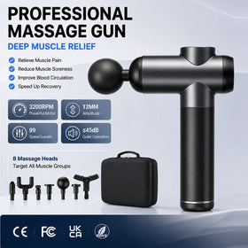 Powerful Hand-Held Percussion Massage Gun 99 Speed Levels Type-C Charging Vibration Impulse Technology for Body Muscle Relief