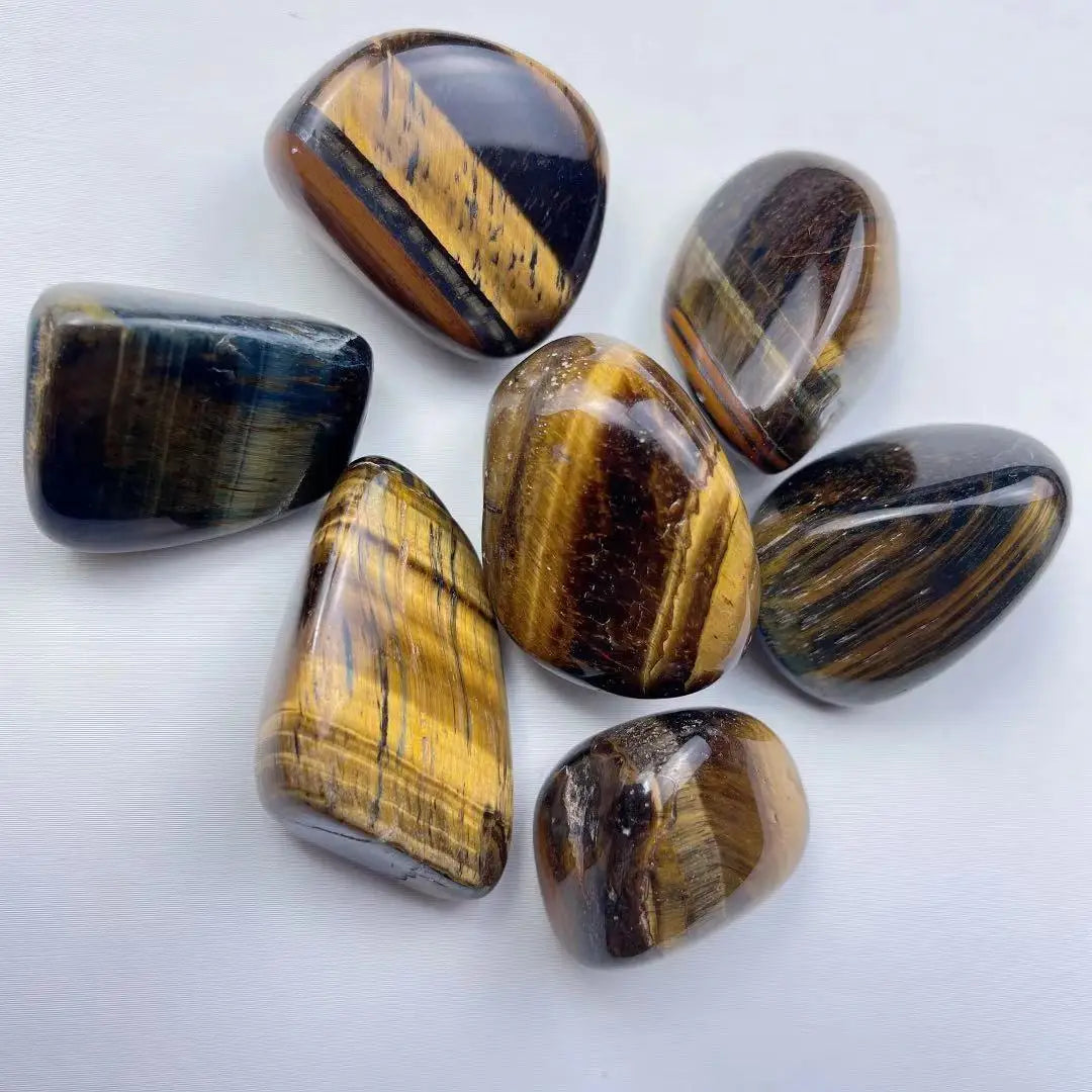 Huiying New Wholesale Natural yellow tiger eye Rough Stone Crystal Tumbled Stone For Decorate Crafts