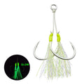 JK SJB10 High Carbon Steel Saltwater Glow Sea Fishing Assist Hooks Slow Jigging Twin Assist Jigging Hook