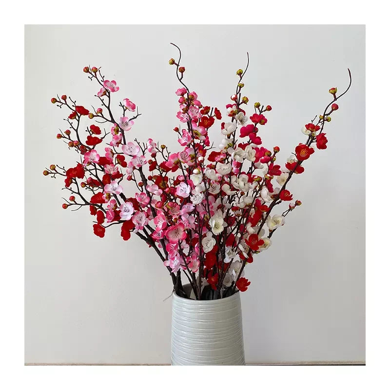 Three-dimensional Chimonanthus Artificial Flowers Decorative Long Branches for Christmas Graduation Mother's Day Decorations