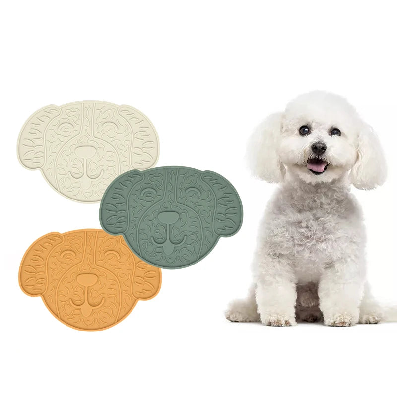 New Design Custom Silicone Dog Food Mat Dog Slow Feeder Dog Food Lick Pad Slow Eating Lick Pet Food Pad Silicone Mat