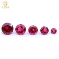 Pigeon Blood Red Lab Ruby 0.5ct 1ct 5mm Loose Ruby Wholesales Round Brilliant Cut Lab Grown Ruby Stone for Jewelry
