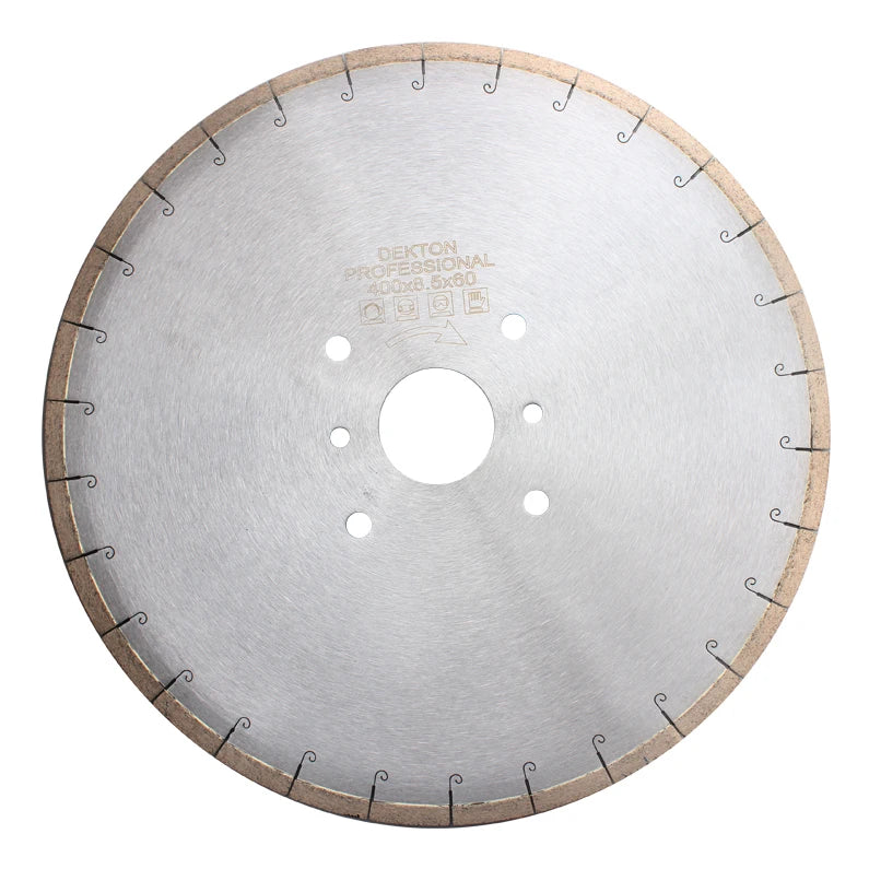 GJ 2025 OEM Factory 16 Inches 400 Mm Fishhook Tooth Type Diamond Saw Blade for Professional Dekton Cutting of Ceramic Rock Slabs