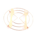 Copper Rose Gold Stainless SteelModern Round Pot Holder with Cooling Rack for Home Kitchen Use