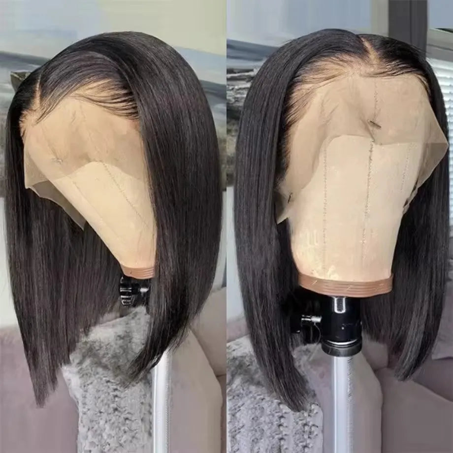 Cheap Vietnamese Raw Hair Short Bob Wigs 4X4 13X4 Human Hair Lace Front Wigs for Black Women Wholesale Transparent Lace Bob Wigs