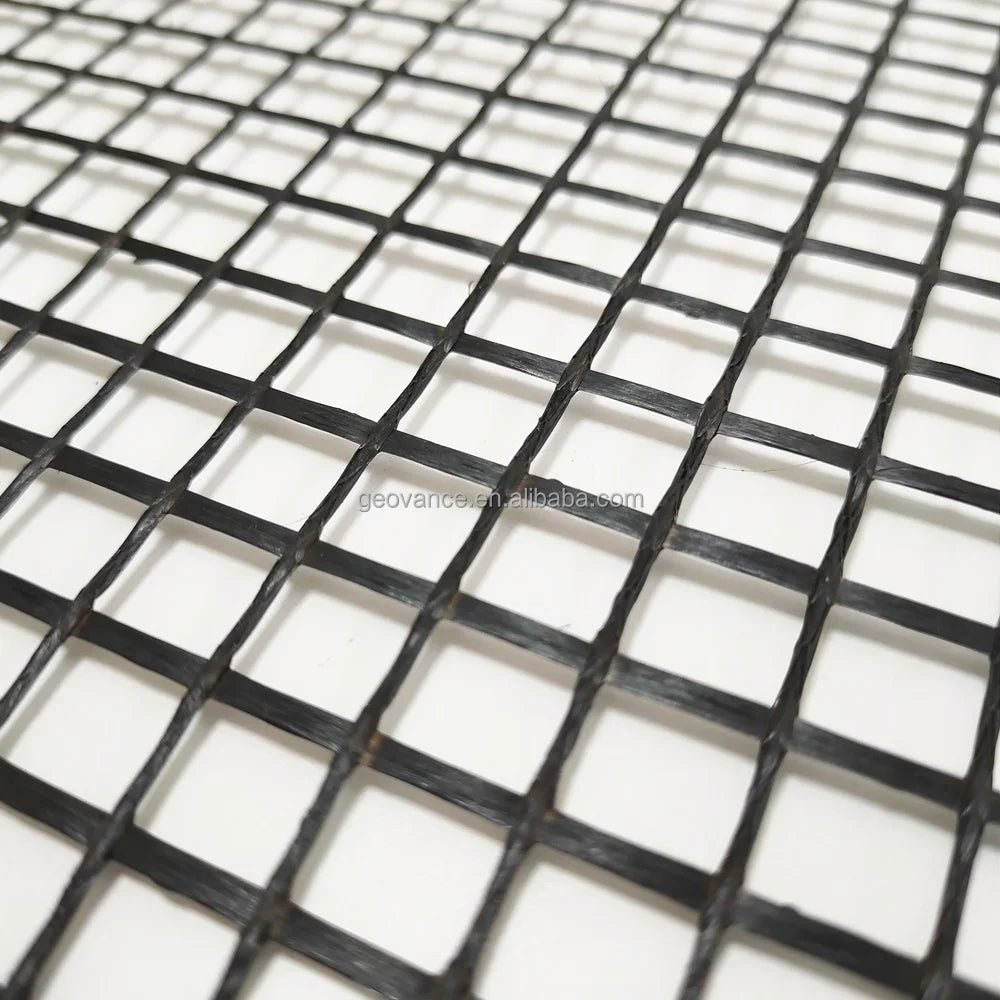 HDPE Retaining Wall Reinforcement Ground Grid Paver Plastic PP Fiberglass Geogrids for Asphalt & Gravel Geocell Paver Geogrids