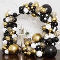135pcs Black Gold Balloon Garland Arch Kits for Graduation Backdrop Decoration Birthday Photo Prop Balloons Decor Celebration