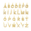 Stainless Steel Jewelry Accessories A-Z 26 Pearl Letters Pendant for Necklace Bracelet Initial Charm Alphabet Charms