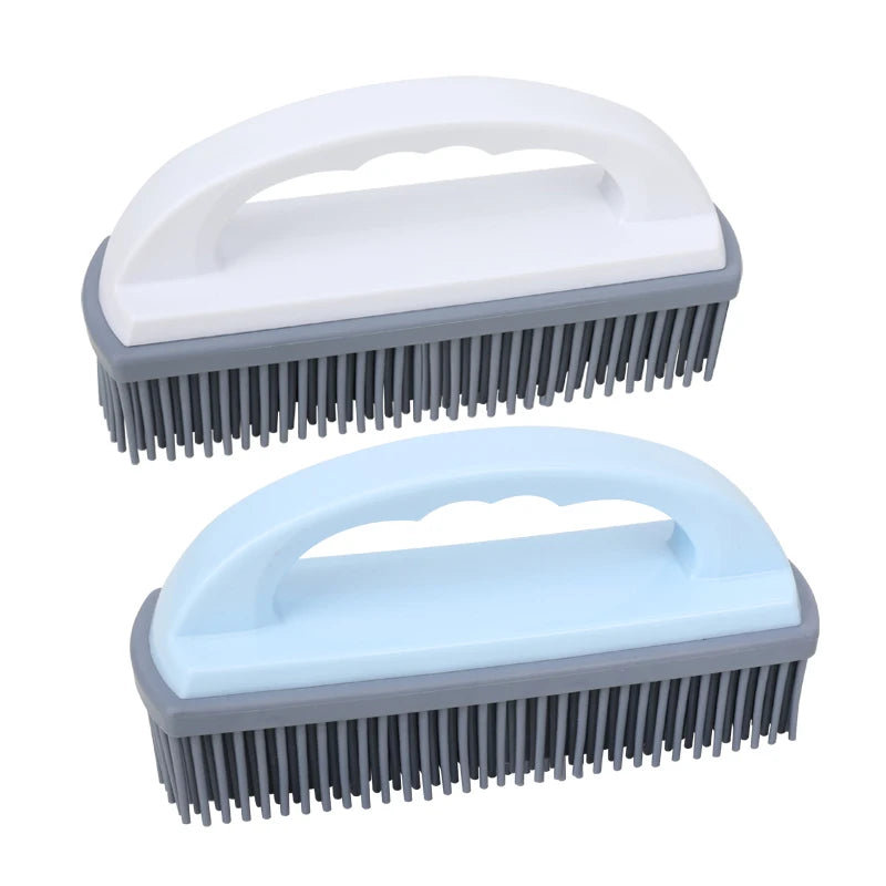 Dog Shower Brush Long Rubber Bristles Cat Bath Massage Brush Pet Fluff Cleaner Hair Removal Brush