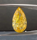 Lanphear 5.01ct VS1 CVD IGI Certificate Synthetic Fancy Vivid Yellow Color Wholesale Loose Diamond Pear Lab Grown Diamond