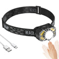 Boruit BR05 Motion Sensor Headlamp Flashlight 1200 Lumen Ultra Light Bright LED Rechargeable Headlight With White Red Light