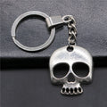 WYSIWYG 34x30mm Antique Silver Plated Antique Bronze Plated Zinc Alloy Skull Keychain Accessories P2-ABD-C10160