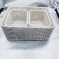 Nordic Style Hand Woven Thick Cotton Eco-Friendly Multifunction Storage Basket Rectangle Shape Iron Frame for Desktop Cosmetics