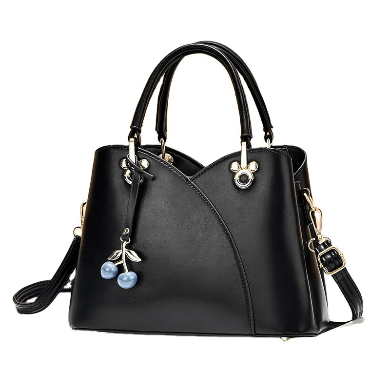 Women's Fashion Simple Large Capacity Single Shoulder Crossbody Handbag with Polyester Lining