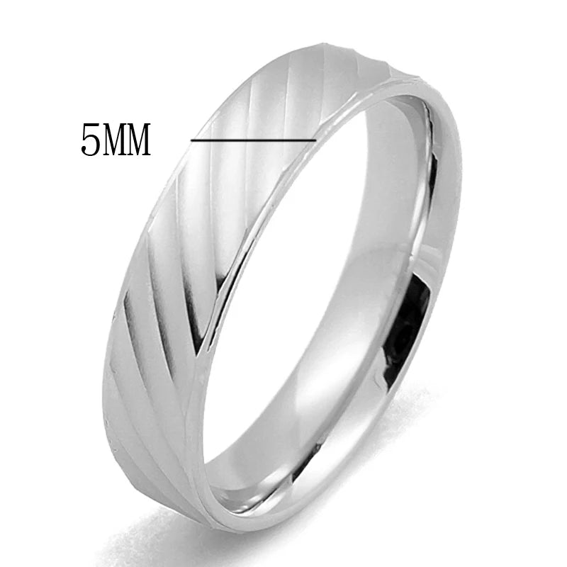 925 Sterling Silver Band Matching Promise Couple Wedding Ring Silver925 for Couple