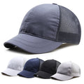 Quick-drying 6-Panel Short Brim Baseball Cap with Mesh Back Adjustable 100% Cotton Hip Hop Dad Hat for Unisex Adults