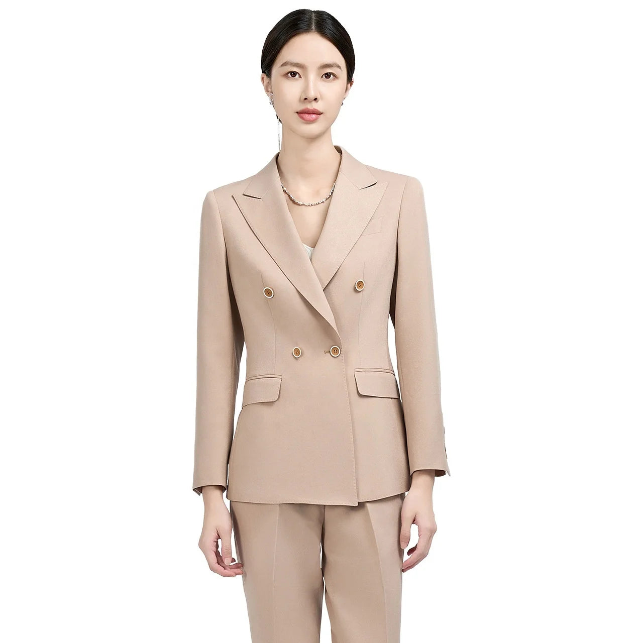 2025 New Arrival Casual Female Office Uniform Easy-to-Match Wister Top Single Breasted Button Decoration Perfect Work Outfit