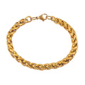 Waterproof Wholesale Jewelry Trendy Custom Stainless Steel Lantern Flower Basket Braided Wheat Keel Chain Bracelet for Men Women