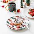 Christmas Holiday Design Western Style New Year Luxury Ceramic Dinnerware Sets Porcelain Dinner Plate Bowl Mug Cup Tableware Set