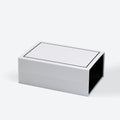Personalised Logo Printing A5 Deep White Magnetic Closure Gift Boxes with Black Border