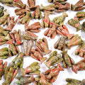 Huiying New 2020 top sale 1.5 inch handmade small sized natural unakite head carving angel christmas decoration crafts