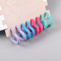 Best-selling Instagram Summer Candy Colored Hoop Earrings Frosted Heart Shaped Earrings Best Friend Gift Hollow Earring Set