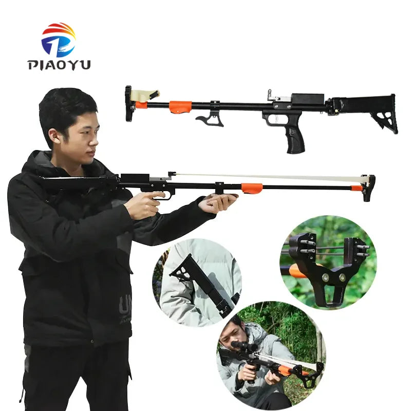 New Retractable Long Slingshot Outdoor Hunting Slingshot Precision Shooting Toy
