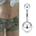 Regular Ball Navel Ring Minimalist Basic Stainless Steel Navel Nail Piercing Jewelry Navel Button