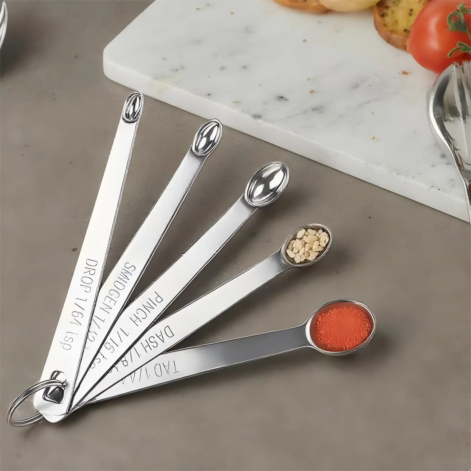 Mini Measuring Spoons Set Heavy Duty Stainless Steel Teaspoon for Cooking and Baking Small Amount Liquid Ingredients and Spices