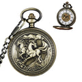 Mixed 5 Models Antique Classic Embossed Mechanical Watch with Roman Horse Design Zinc Alloy Case Round Dial Black Paper Box