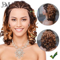 Dailmei Wholesale Customization Virgin Hair African Curly Multi  Ombre Colored Front Lace Hair Cover