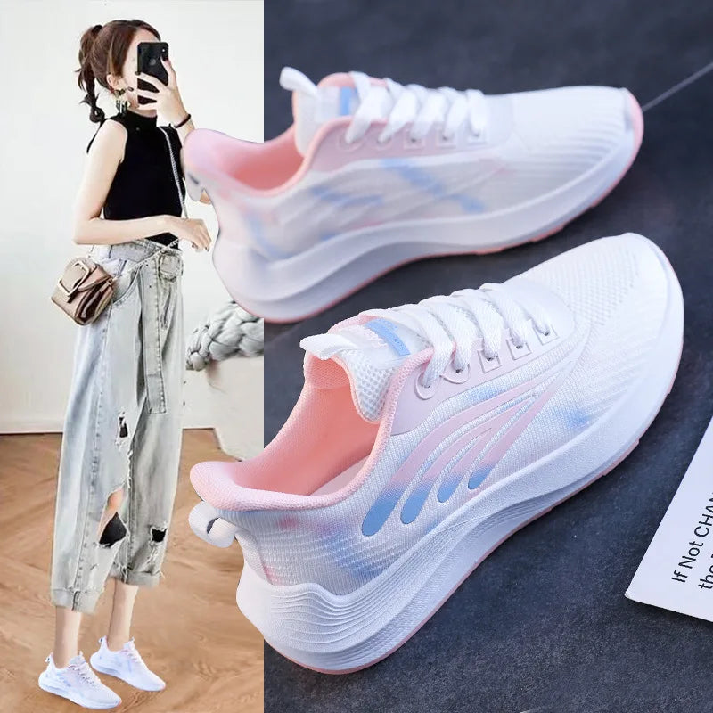 Spring and Summer New Mesh Breathable Sneakers Comfortable Soft Sole Casual Shoes Fashion Versatile Running Shoes
