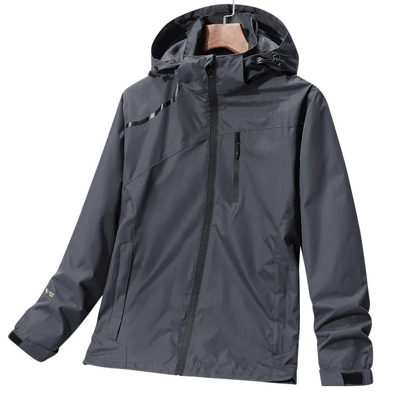 Plus Size Unisex Winter Rain Jacket Men Outdoor Windproof Waterproof Jacket
