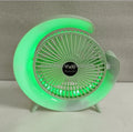G Shape 7 Color LED Night Light Desk Fan Home Dormitory Office air Circulation Electric Usb Recharge Colorful Changing Fan