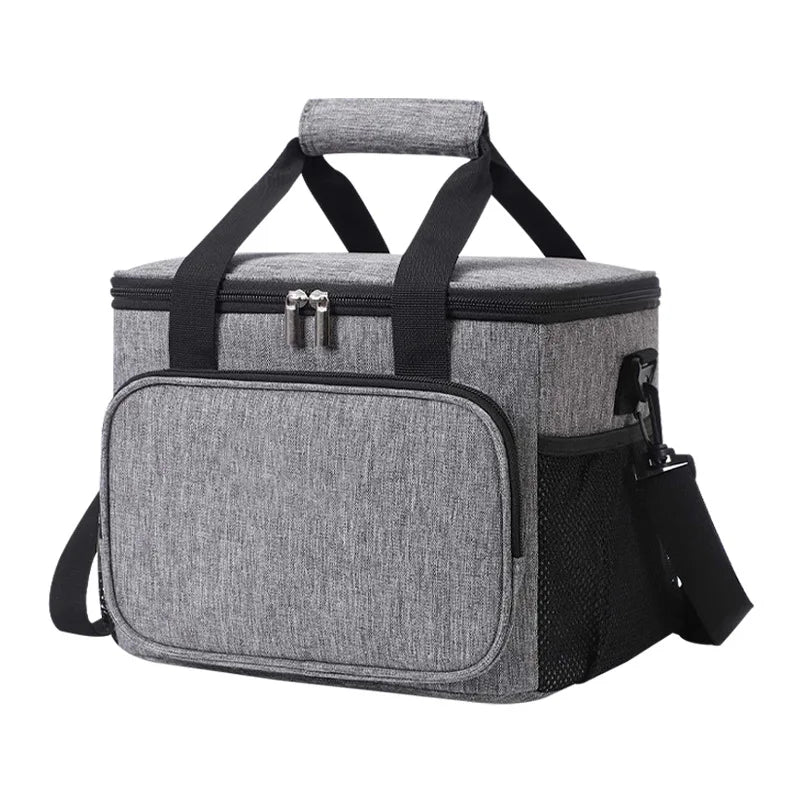 10/15/24L Soft Cooler Bag with Hard Liner Large Insulated Picnic Lunch Box Cooling Bag for Camping BBQ Family Outdoor Activities