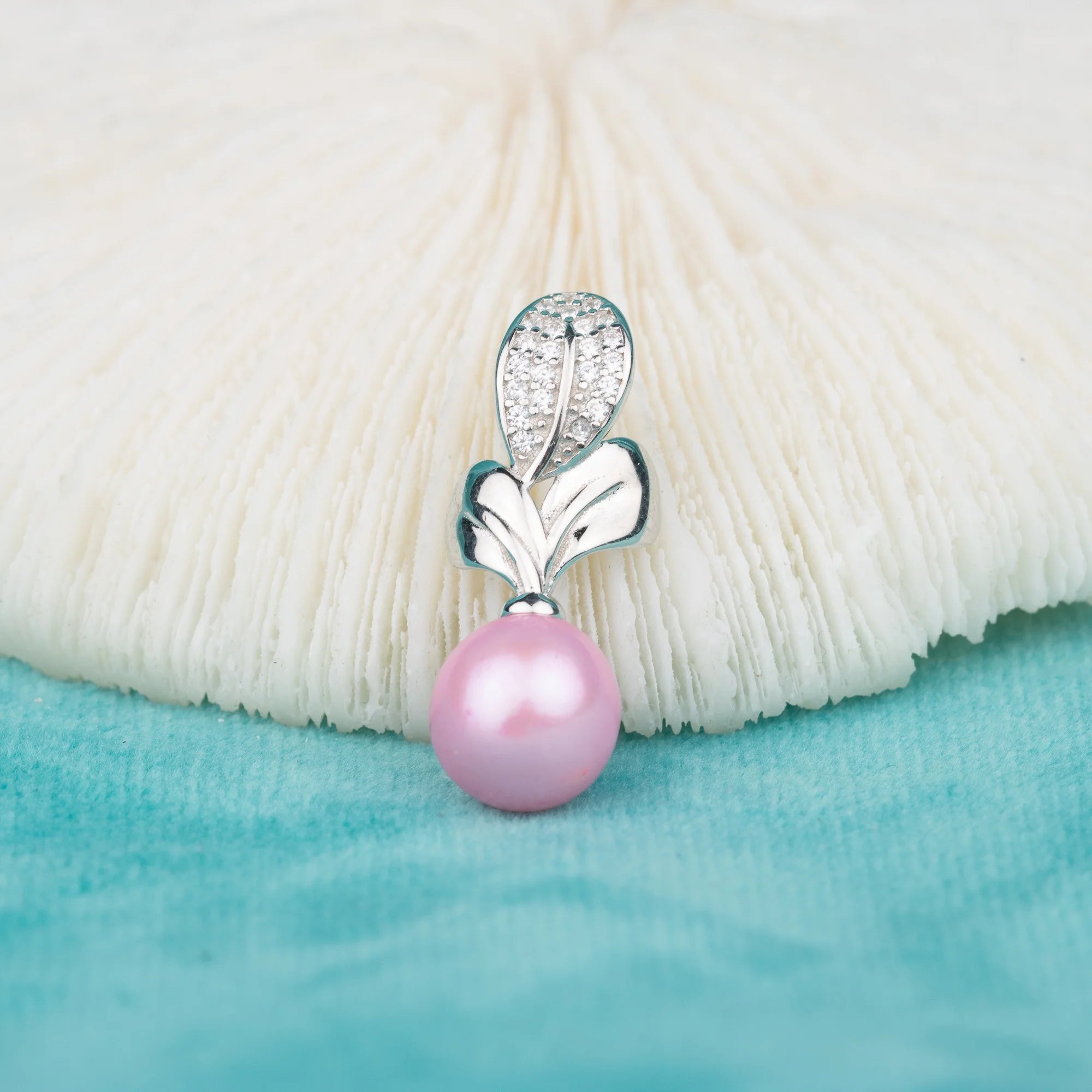 P060752 DIY 7-8mm Natural Freshwater Pearl Pendant Accessory 925 Sterling Silver Engagement Jewelry Necklace for Women