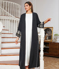 New Special Neck Bubble Sleeves Sparkling Sands Dress Abaya Women Muslim Dress Made in Dubai