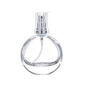 Custom Logo Luxury Perfume Bottle 50ml/100ml Flat Round Glass Pump Sprayer Transparent Screen Printed Reed Diffuser