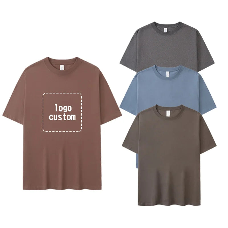Luxury Design Heavy Cotton Men T Shirt High Quality Blank Vintage Logo Custom Oversized Mock Heavyweight T-shirt