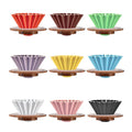 Factory Direct Sale High Quality Ceramic Coffee Dripper V Shaped White and Black Coffee Drip Cup